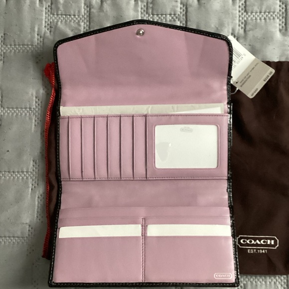 Coach Black Signature Women's Wallet - Picture 2 of 3